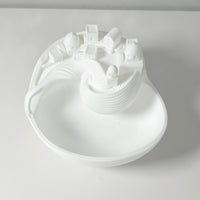 Santorini Catchall Bowl Greek Island Key Bowl with Shell Center Mediterranean Trinket Dish for Adventure Seekers, Entryway, Desktop, Coffee Table