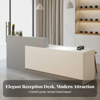 1 Piece Retail Checkout Counter Scratch Resistant Reception Desk Sturdy Construction Storage Workspace Suitable for Receptionists Boutique Business Entrance