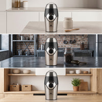 Stainless Steel Electric Grinder Upright Multifunction Grinder Multi-Function Multifunctional Grinding Machine Space-Saving for Cooks, Home Brewers, Kitchen, Countertop