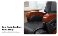 Electric Reclining Task Chair with Footrest Highspine Design Office Furniture 360-Degree rotate robustDuty Construction