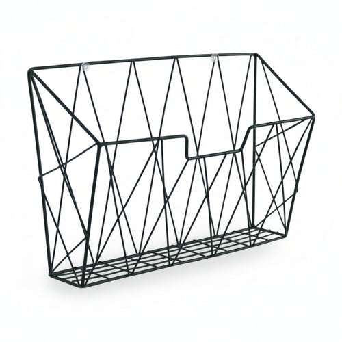 Space-Saving Open-Frame Periodical Wall Rack Wire Book Rack