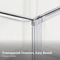 Stackable Storage Drawer lint-freeproof Stackable Drawer Unit Clear View for Students