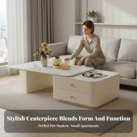2 Pieces Nesting Table Set Modern & design Nesting Pebble Tables Irregular Shape adaptable Use for Homeowners, Students