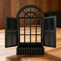 1:12 Scale Window Model European Style Dollhouse Window with Shutters House Decoration for Diorama
