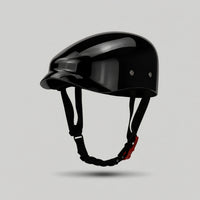 Half Helmet with Goggles Slim-Fit Vintage Scooter Helmet Quick-Release Glossy for Commuters, Commuting