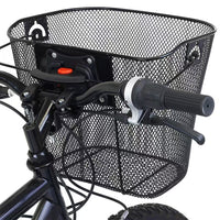 Vintage Quick-Release Front Bike Basket, Metal Mesh, Portable and Detachable