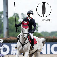 牛皮马鞭真皮马术训练鞭骑马装备教练鞭赛马鞭子户外骑乘工具