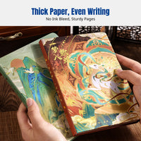 Chinese Design Dimensional Hardcover Notebook, Student Use, Graduation Gift, Retro Style, Thick Paper, Portable Planner