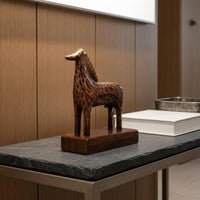 Abstract Horse Sculpture Gift Idea Carved Texture Horse Decor Success Symbol for Study