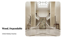 Traditional Chinese Design Freestanding avian Art Panel Movable Freestanding Panel Divider Decorative Pattern Room Partition long-lasting for Interior Decorators, Office Workers, Business Owners, Entryway, Hotel Lobby, Restaurant, Bedroom