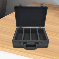 EVA Foam Interior Graded Card Slab Storage Box Shockproof Aluminum Card Carrying Case Moisture-Proof Lockable Latches for Investors, Travel