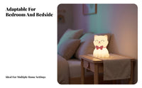 Bedside Silicone Cat Night Light Lighting Timer