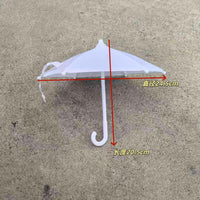 Lolita Umbrella Blank, Pure White, Long Handle, Pongee Fabric, DIY Craft Umbrella