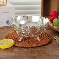 European Patterned Metal Fruit Bowl for Living Room and Tea Table