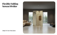 New Chinese Design 4-Panel Folding Partition Foldable Design Privacy Screen Movable Room Furnishing Unrestrictedstanding for Interior Designers, Homeowners, Apartment Dwellers, Bedroom, Balcony