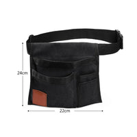 Garden Pruning Tool Bag Wearable Canvas Tool Pouch Adjustable Strap for Workshop