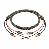 Turntable Cable with Ground Wire High Fidelity Sound for Audiophiles