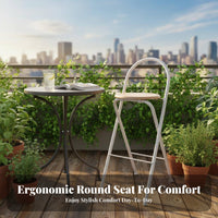 Foldable Counter Stool No Assembly Needed Foldable Bar Seatingtool with Back