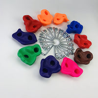 Children's Climbing Holds for Indoor and Outdoor Rock Climbing Walls, PE Material, 10 Pieces