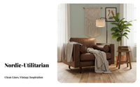 Easy to Clean utilitarian and aesthetic Armchair Retro Look Upholstered Armchair luxuriously soft Cushioning Single Sofa Stain-Resistant textile for Homeowners, Apartment Dwellers, Interior Designers, attic areas, Living Room, perusing alcove, Bedroom