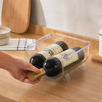 Refrigerator Wine Rack, Transparent, Stackable, Bottle Holder, Refrigerator Storage