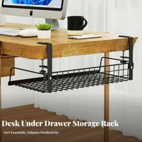 clamp-on beneath-desk holder Large Capacity Hanging Tray Sturdy for telecommuting Workers
