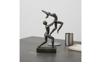 Gymnastics Lift Sculpture Timeless Home Accent Man Lifting Woman Statue Modern Design Abstract Couple Sculpture for Dancers, Office, Bookshelf