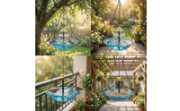 Solar Bird Bath Fountain No Wiring Hanging Bird Bath Fountain Environmentally