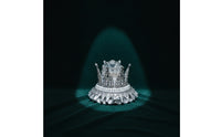 Crown-Shaped Band Box with Clear Lid Sparkling Band Box Lightweight Organizer Dust-Resistant for Proposals