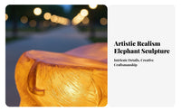 Waterproof Illuminate Ing Elephant Statue Long-Lasting Fiberglass Elephant Bench Non-Fading Light-up Creature Stool Sun-Proof for Children, Park Visitors, Property Owners, Scenic Area, Commercial Plaza, Zoo