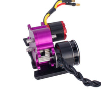 1/10 Rock Crawler Dual Outrunner Motor SCX10 Aluminum Dual Gearbox Assembly with Acetal Base Plate