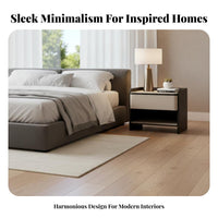 Nightstand with Storage Light Luxury design 2-Drawer Bedside Cabinet for partners