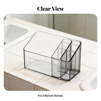 Clear Cosmetic Divider Tray Easy to Clean Divided Storage Tray flexible Design