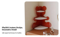 teddy-shapedShaped Corner organizer Transparent Cosmetic support for Dressing Table, Bedroom