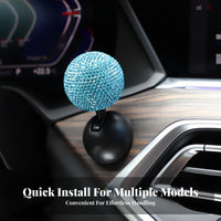 Sparkling Rhinestone Start Button Cover Easy Installation Jeweled Ignition Rocker Cover Scratch Protection Crystal Push Start Button Cap Long-Lasting for Women, Her