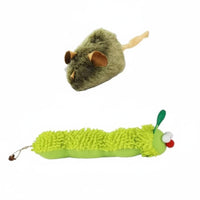 Boredom Eliminator Caterpillar Stuffed Toy With Silvervine Catnip Pillow Toy Interactive Play Chenille Cat Pillow Encourages Natural Instincts for Cats, Kittens