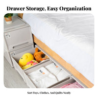 Wheeled Under-Bed Container Space Saving Storage Drawer Large Capacity