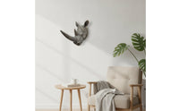 House Decoration Stone-Like Finish 3D Effect Rhino Head Wall Mount