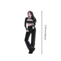 1/64 Standing Female Figurine Decorative 3D Printed Figurine Photography Prop Resin Miniature Figure for Model Display