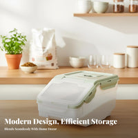 Moisture-Proof Rice Storage Bin Multi-Purpose Airtight Rice Dispenser Safe for Pantry