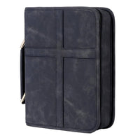 PU Leather Bible Holder Water-Resistant Bible Carrying Case with Handle for Men