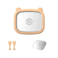 Bear-Shaped Rolled Ice Cream Plate with Spatulas Instant Manual Ice Cream Pan Non-Electric Dessert Maker Food-Grade for Families