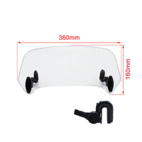 Adjustable Motorcycle Windshield with Brackets Curved Motorcycle Windscreen with Clamps Universal Flyscreen Safeguarding for Motorcyclists