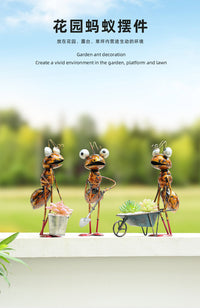Iron Ant Succulent Planter Ornament for Home and Garden