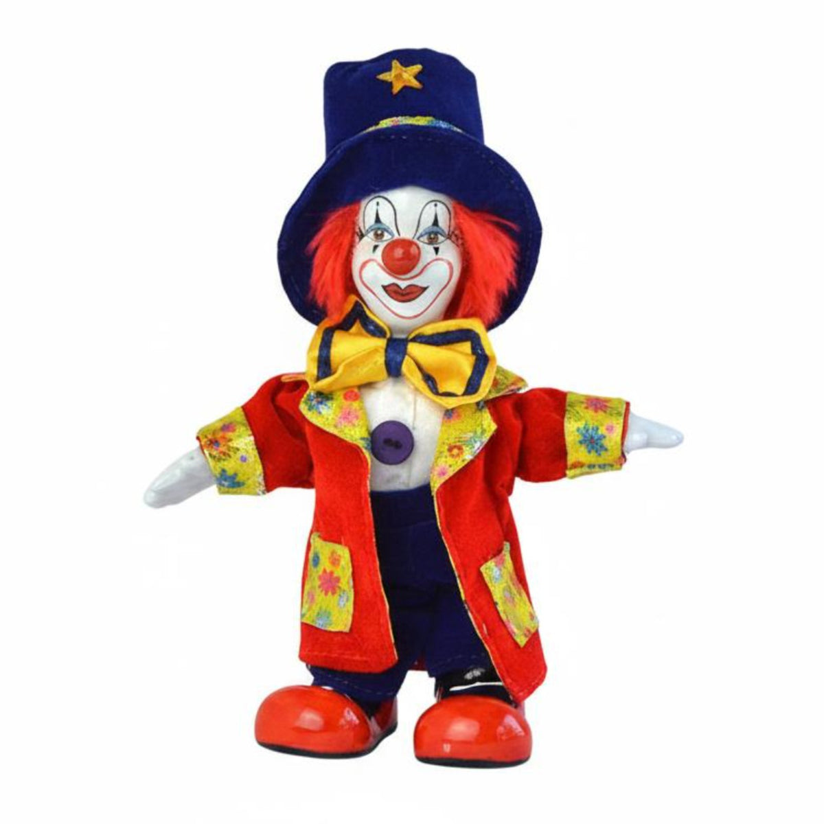 Porcelain Clown Doll Souvenir Gift Handmade Porcelain Clown Poseable Limbs