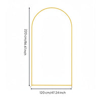 Gold Metal Arch Frame Decorative Wedding Arch Frame Easy Assembly for Events