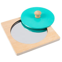 Montessori Geometric Shape Mirror Board Early Learning Toy