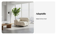 Lowlow-to-the-Ground Block Settee Italian Inspired Configurable Sofa Shaped Foam Filling Minimalist Design for Homeowners