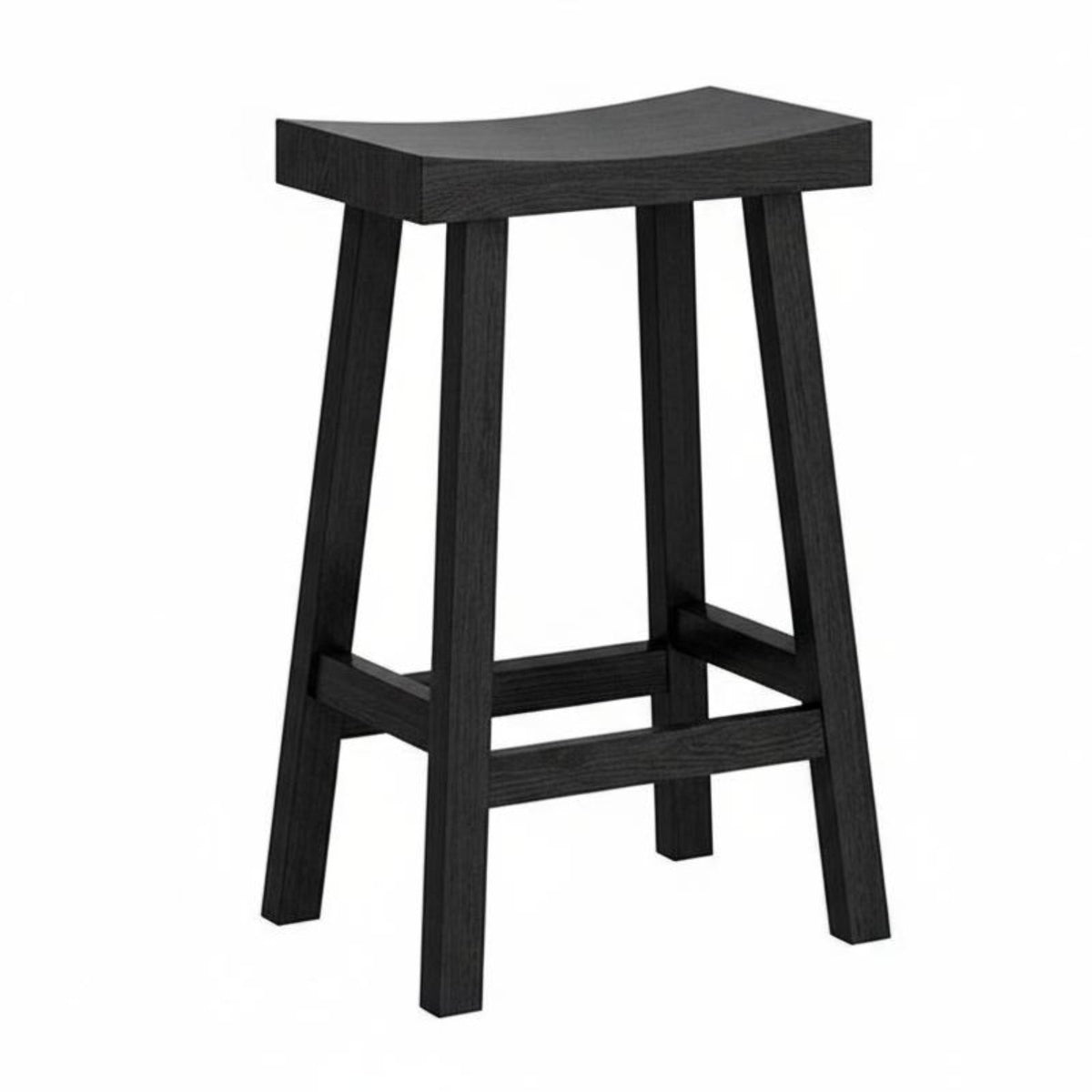 Backless Saddle Stool Minimalist Design Bar Chair Sturdy Construction for Guests