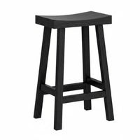 Backless Saddle Stool Minimalist Design Bar Chair Sturdy Construction for Guests